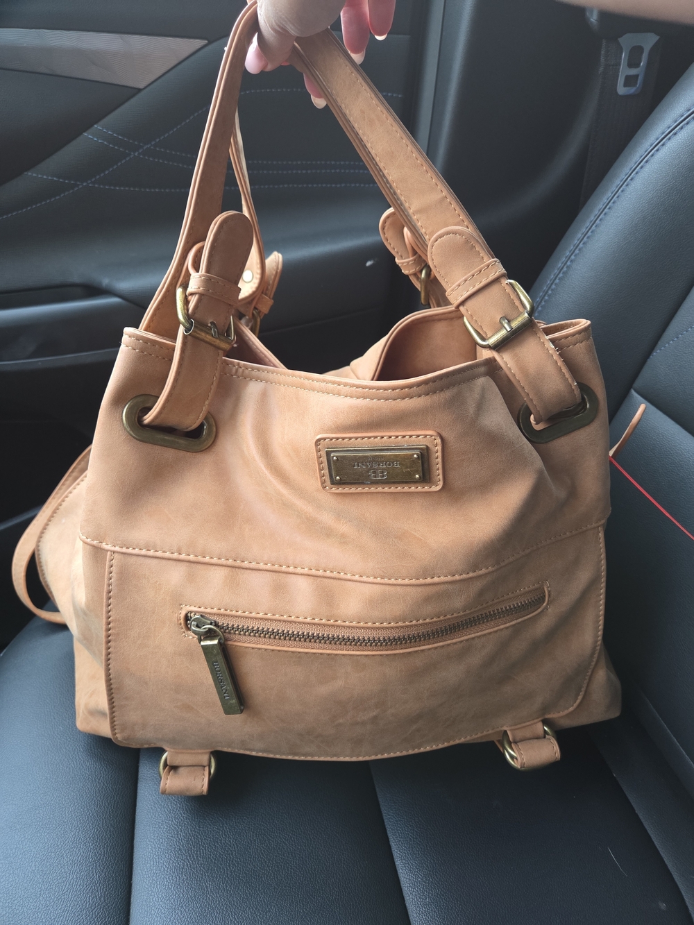 Bordani, Italisn Stylish Tan Hobo Shoulder Bag by The Sak